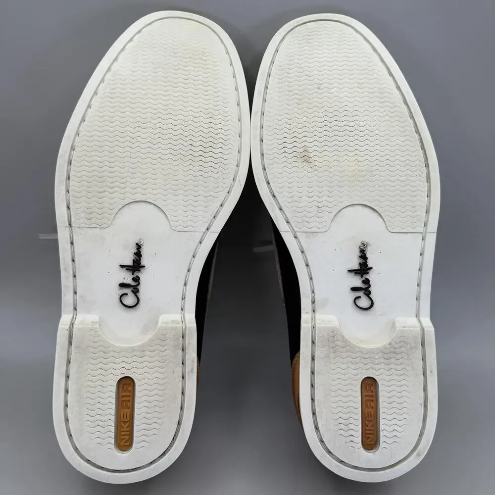 Cole Haan NikeAir Boat Shoes Mens Size 9 Brown Tan White Casual Leather C06340